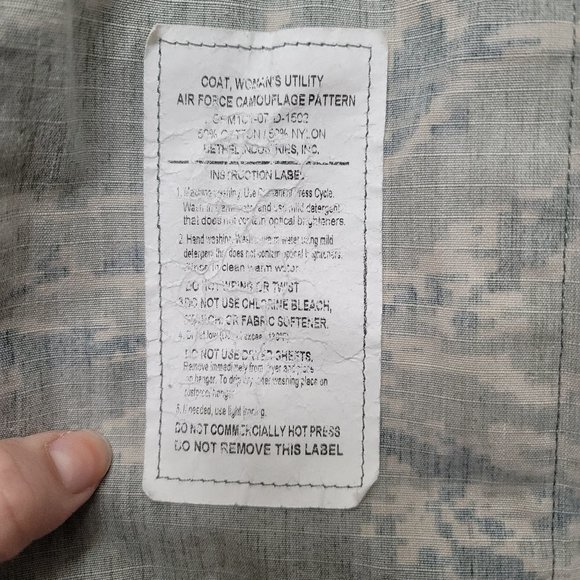 💕 Woman's utility Coat Air Force Camouflage Pattern - Picture 10 of 14